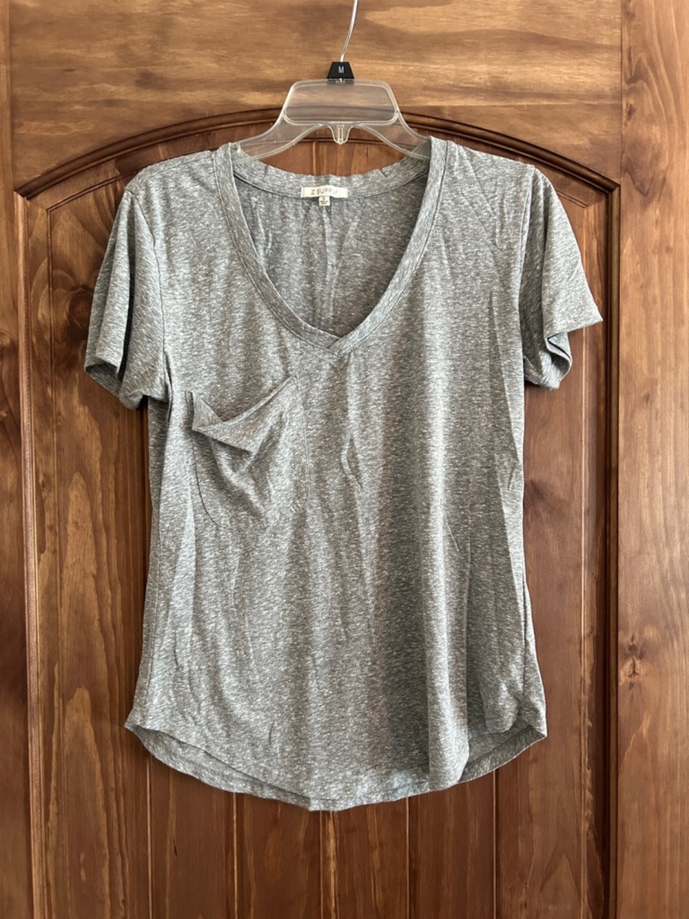 Z Supply Heather Gray V-Neck Short Sleeve Tee